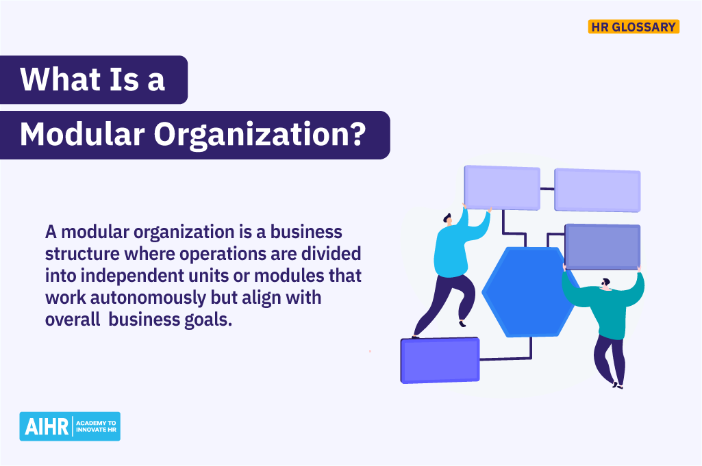 Definition of the term "modular organization."